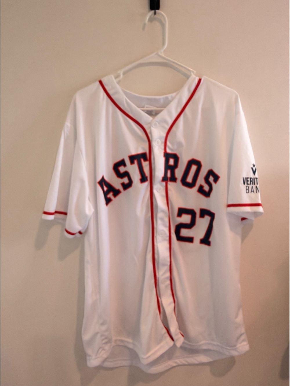 Houston Astros Jose Altuve #27 White Baseball Jersey Men’s XL